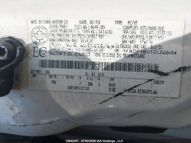 Продаж на аукціоні авто 2013 Ford C-max Hybrid Sel, vin: 1FADP5BU1DL520454, номер лоту: 12642247
