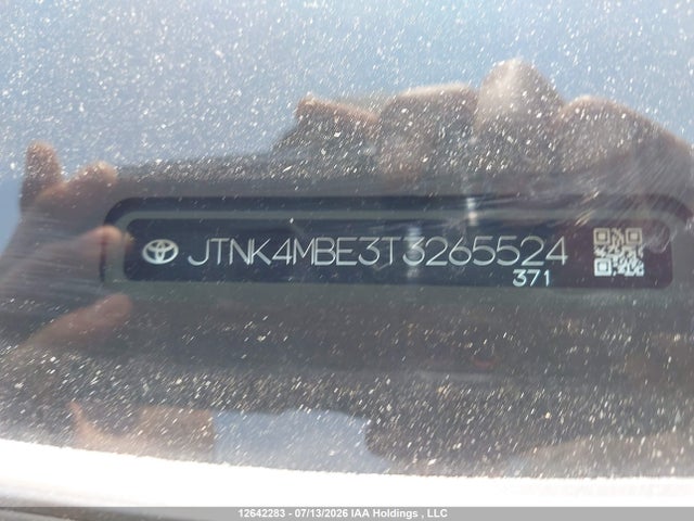 12642283 :رقم المزاد ، JTNK4MBE3T3265524 vin ، 2026 Toyota Corolla Cvt مزاد بيع