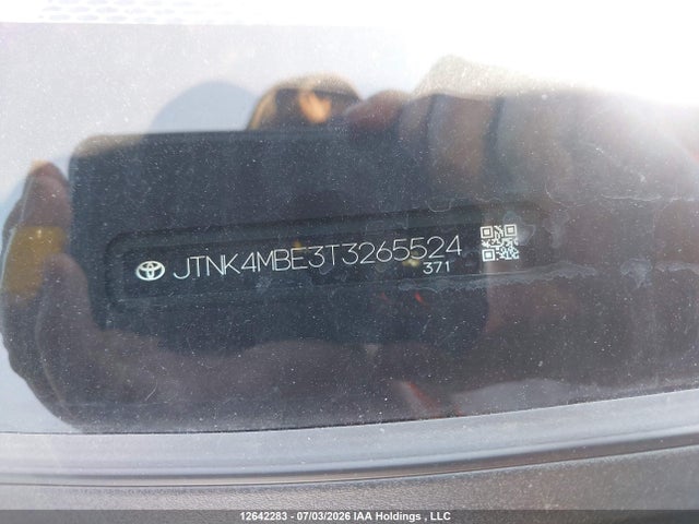 12642283 :رقم المزاد ، JTNK4MBE3T3265524 vin ، 2026 Toyota Corolla Cvt مزاد بيع