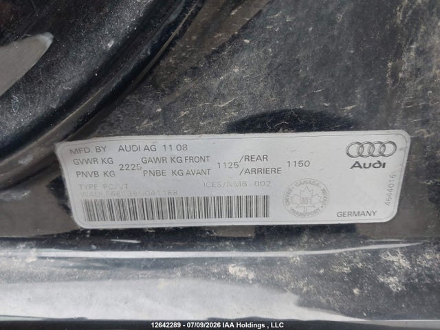 Продажа на аукционе авто 2009 Audi A4 2.0t Standard, vin: WAULF68K39N041188, номер лота: 12642289
