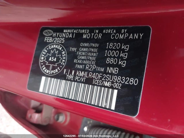 Продаж на аукціоні авто 2025 Hyundai Elantra N Line Ultimate, vin: KMHLR4DF2SU983280, номер лоту: 12642295
