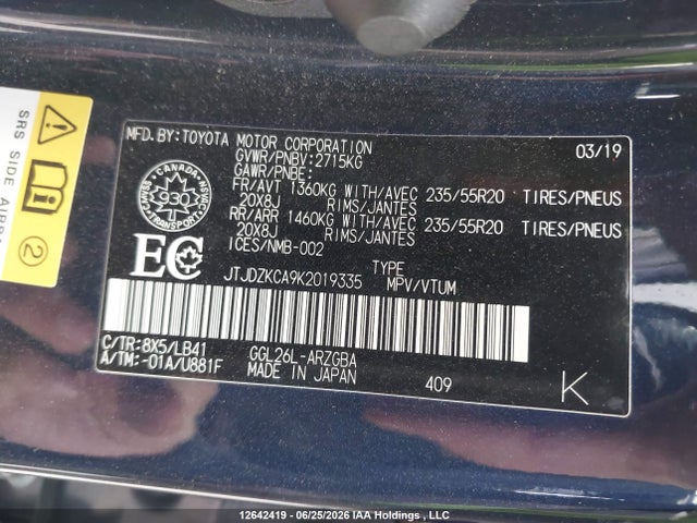 Lexus Rx 350 L 2019 JTJDZKCA9K2019335 Image 9