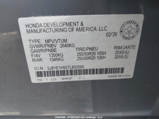 Acura MDX 2026 5J8YE1H92TL802566 Image 9