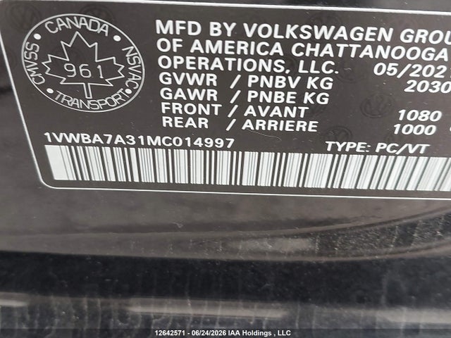 Volkswagen Passat Highline 2021 1VWBA7A31MC014997 Image 9