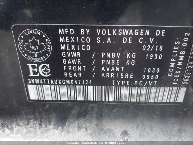 3VW4T7AUXGM047124 Volkswagen Gti S/se/autobahn