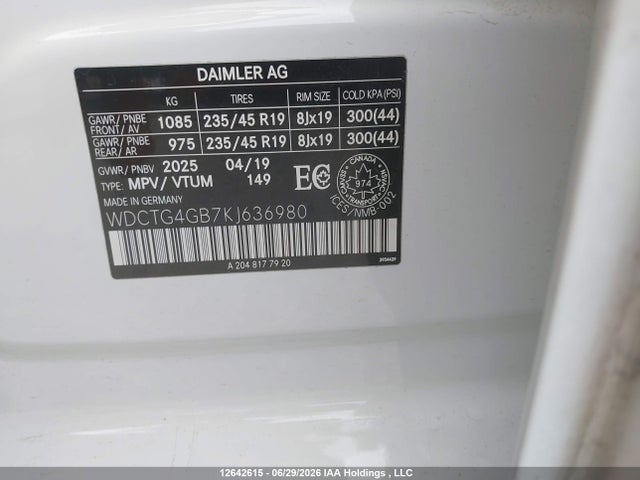 Продаж на аукціоні авто 2019 Mercedes-benz Gla 250 4matic, vin: WDCTG4GB7KJ636980, номер лоту: 12642615
