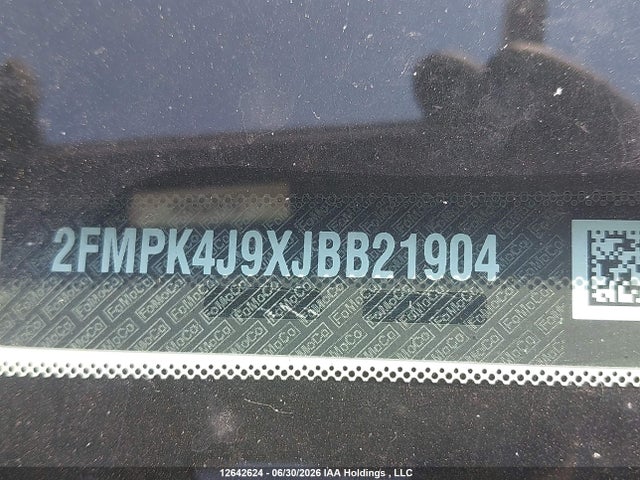 Auction sale of the 2018 Ford Edge Sel, vin: 2FMPK4J9XJBB21904, lot number: 12642624