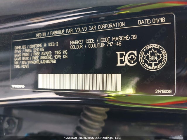 Volvo S60 T5 Dynamic 2018 YV140MTL4J2462768 Image 18