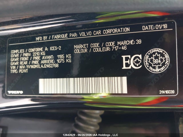 Volvo S60 T5 Dynamic 2018 YV140MTL4J2462768 Image 9