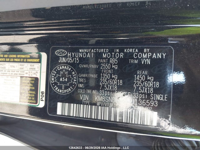 Продаж на аукціоні авто 2016 Hyundai Santa Fe Se/limited, vin: KM8SNDHF6GU136593, номер лоту: 12642633