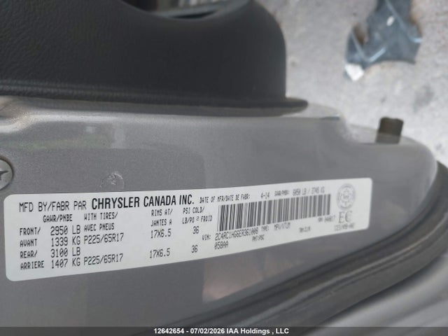 12642654 :رقم المزاد ، 2C4RC1HG6ER361008 vin ، 2014 Chrysler Town & Country S مزاد بيع