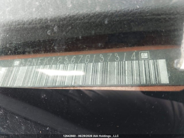 12642660 :رقم المزاد ، 3GNFK12367G137314 vin ، 2007 Chevrolet Avalanche 1500 Ls/lt/ltz مزاد بيع