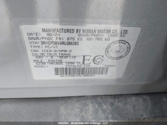 Nissan KICKS S 2024 3N1CP5BV4RL586283 Image 9