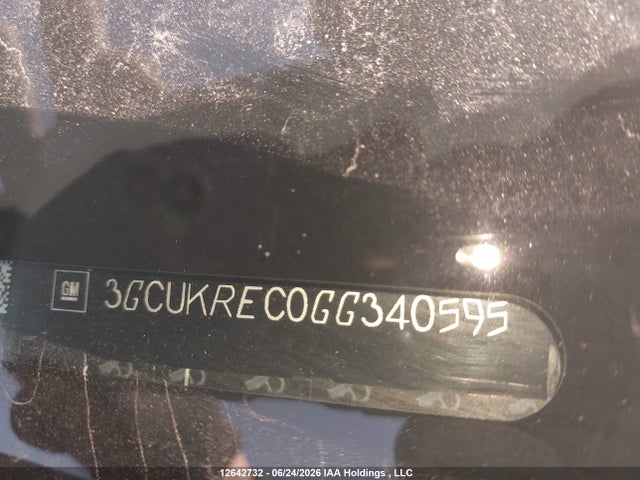 12642732 :رقم المزاد ، 3GCUKREC0GG340595 vin ، 2016 Chevrolet Silverado K1500 Lt مزاد بيع