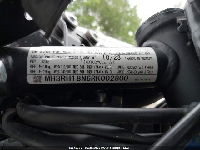 Продаж на аукціоні авто 2024 Yamaha Yzfr3 A, vin: MH3RH18N6RK002800, номер лоту: 12642776