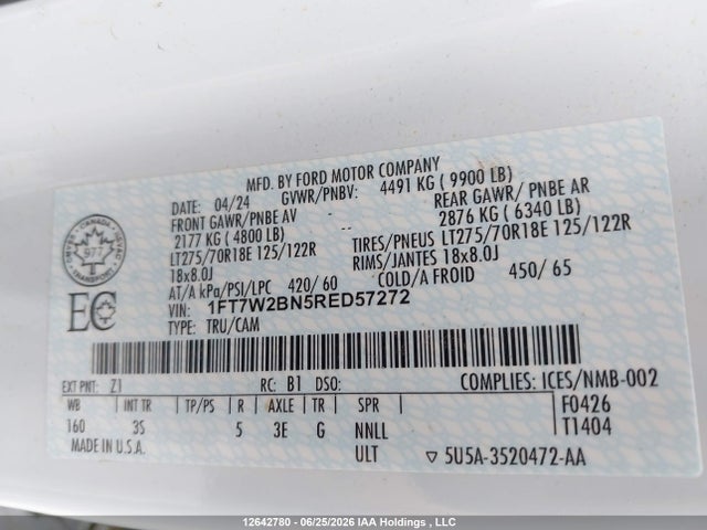 Ford F250 Super Duty 2024 1FT7W2BN5RED57272 Image 17