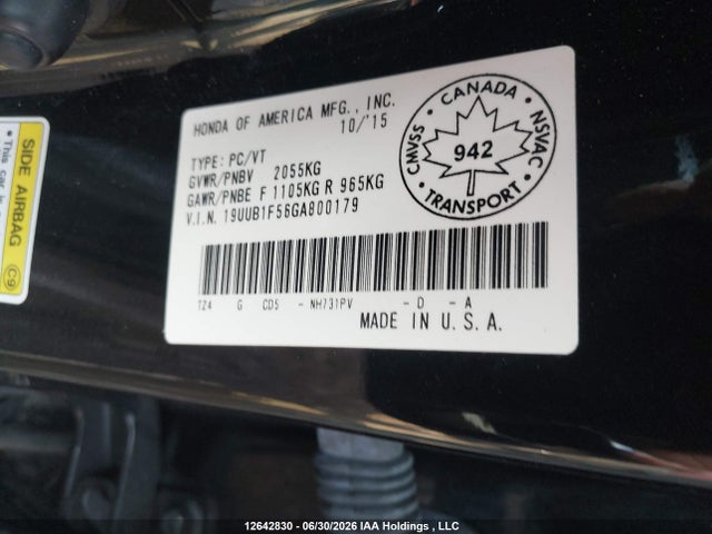 Acura TLX TECH 2016 19UUB1F56GA800179 Image 9