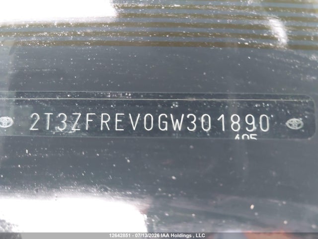 Продажа на аукционе авто 2016 Toyota Rav4 Le, vin: 2T3ZFREV0GW301890, номер лота: 12642851