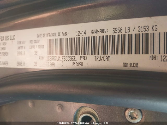 RAM 1500 Slt 2015 1C6RR7LM1FS555631 Image 9