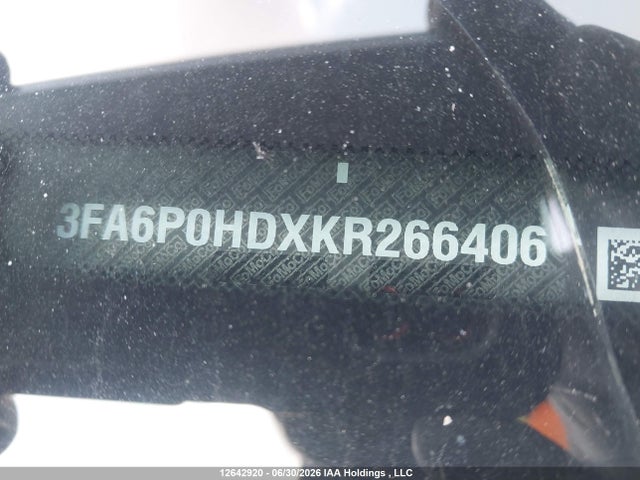 Продаж на аукціоні авто 2019 Ford Fusion Se, vin: 3FA6P0HDXKR266406, номер лоту: 12642920