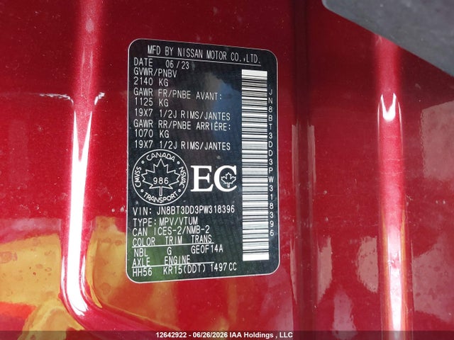 Nissan Rogue Platinum 2023 JN8BT3DD3PW318396 Image 9
