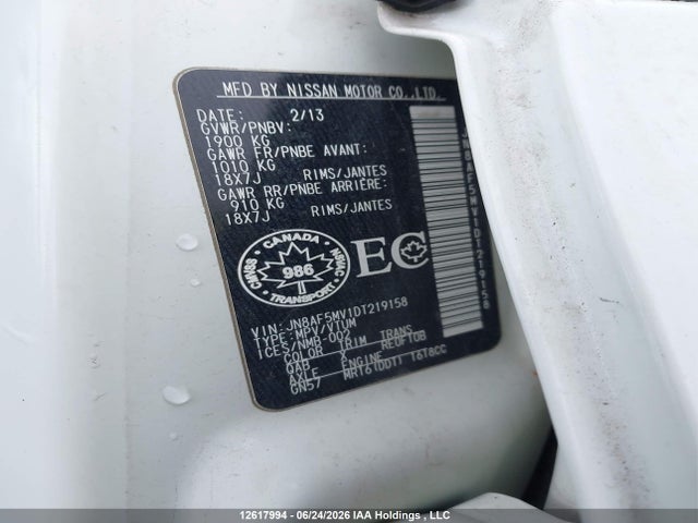 Aukcja sprzedaży 2013 Nissan Juke Nismo/sl/sv, vin: JN8AF5MV1DT219158, numer aukcji: 12617994