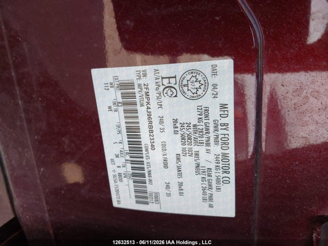Ford Edge St Line 2024 2FMPK4J96RBB23340 Image 18