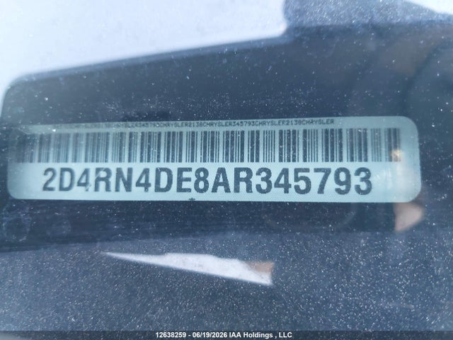 2010 Dodge Grand Caravan Se მანქანა იყიდება აუქციონზე, vin: 2D4RN4DE8AR345793, აუქციონის ნომერი: 12638259
