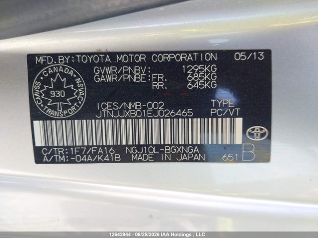 Scion IQ 2014 JTNJJXB01EJ026465 Image 18