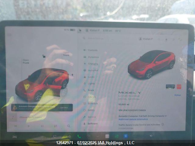 Aukcja sprzedaży 2023 Tesla Model Y Long Range, vin: LRWYGDEE0PC136659, numer aukcji: 12642971