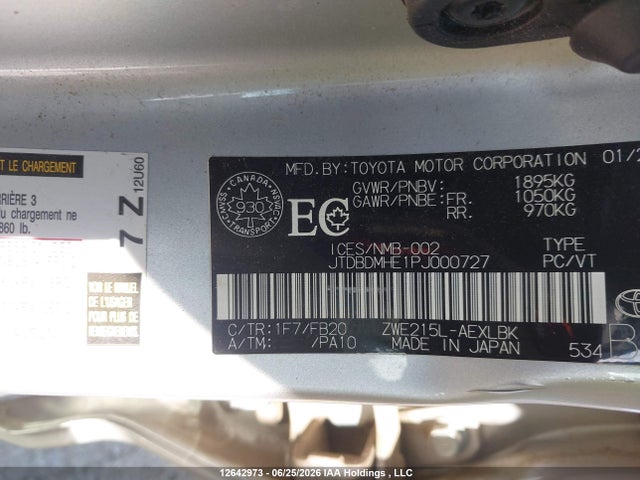 Toyota Corolla Hybrid 2023 JTDBDMHE1PJ000727 Image 20