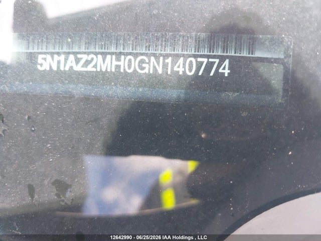 5N1AZ2MH0GN140774 Nissan Murano S/sl/sv/platinum