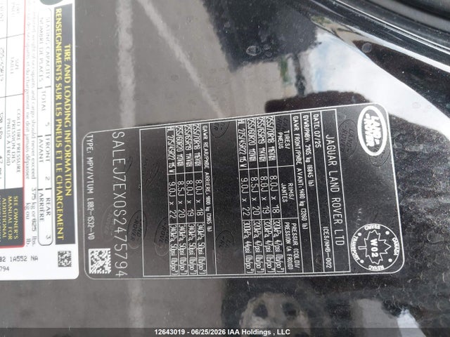 SALEJ7EX0S2475794 Land Rover Defender 110 S