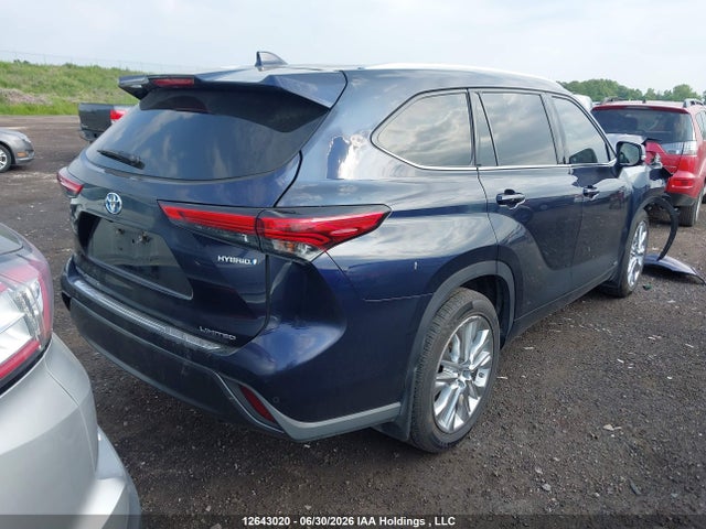 2022 Toyota Highlander Hybrid Hybrid მანქანა იყიდება აუქციონზე, vin: 5TDXBRCH5NS073139, აუქციონის ნომერი: 12643020