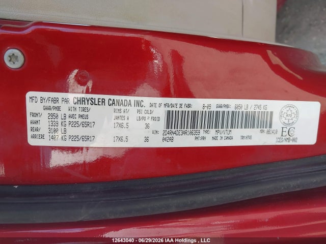 Продаж на аукціоні авто 2010 Dodge Grand Caravan Se, vin: 2D4RN4DE3AR106359, номер лоту: 12643040