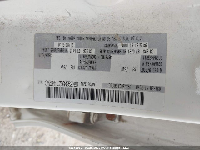 Mazda 3 TOURING 2016 3MZBM1L75GM252780 Image 9