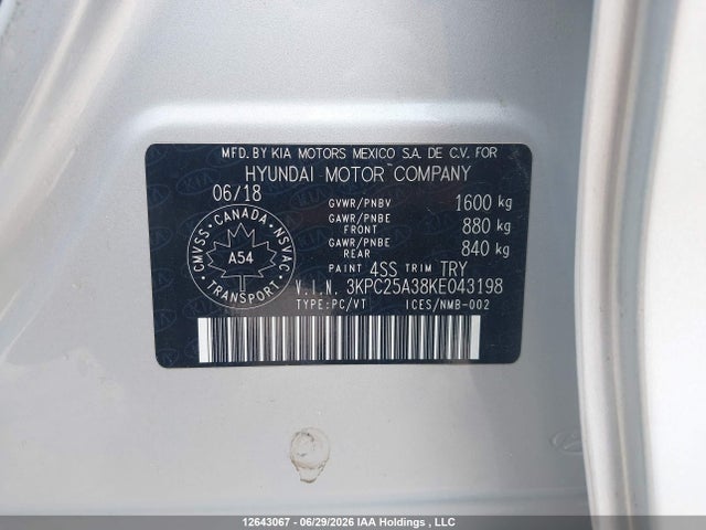Hyundai Accent Se/sel 2019 3KPC25A38KE043198 Image 9