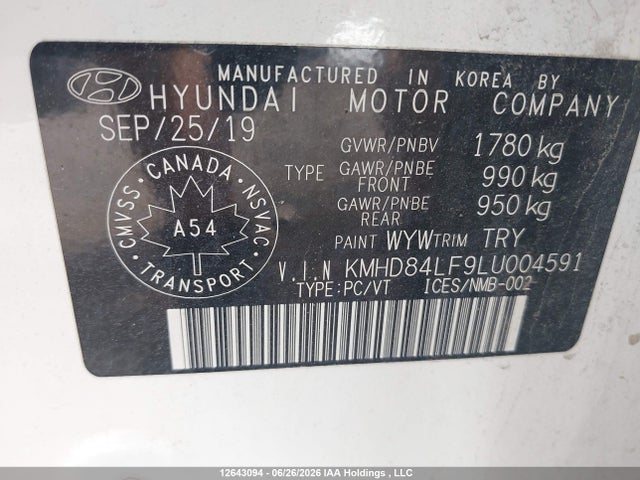 Hyundai Elantra Sel/value/limited 2020 KMHD84LF9LU004591 Image 9