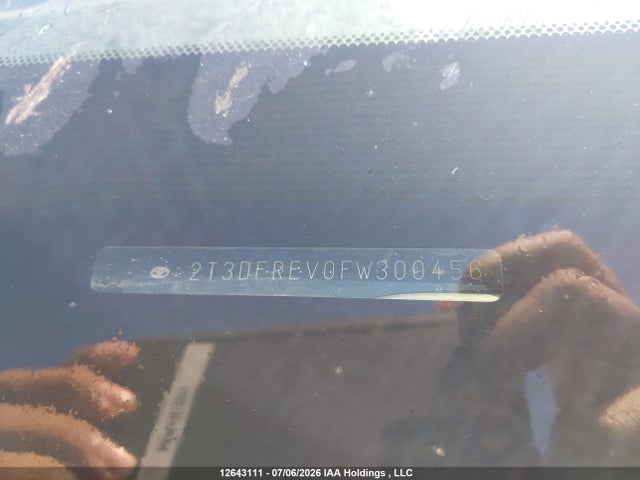 2015 Toyota Rav4 მანქანა იყიდება აუქციონზე, vin: 2T3DFREV0FW300456, აუქციონის ნომერი: 12643111