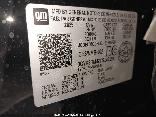 3GYK3DM42TS140191 Cadillac Optiq Luxury