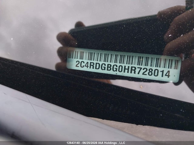Продаж на аукціоні авто 2017 Dodge Grand Caravan Cvp/sxt, vin: 2C4RDGBG0HR728014, номер лоту: 12643140