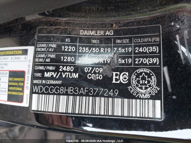 2010 Mercedes-benz Glk 350 4matic მანქანა იყიდება აუქციონზე, vin: WDCGG8HB3AF377249, აუქციონის ნომერი: 12643158