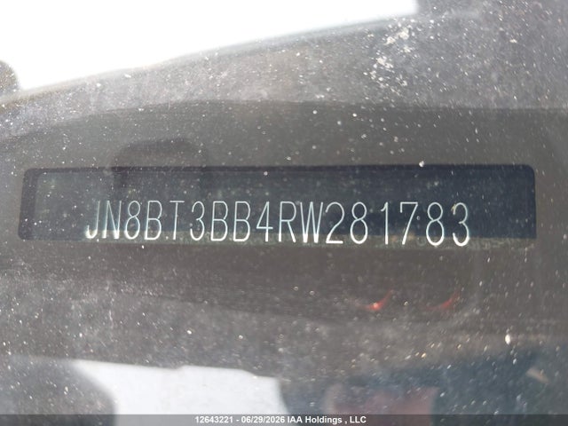 JN8BT3BB4RW281783 Nissan Rogue Sv Moonroof
