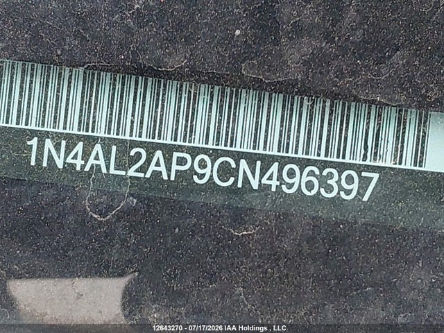 Aukcja sprzedaży 2012 Nissan Altima S, vin: 1N4AL2AP9CN496397, numer aukcji: 12643270