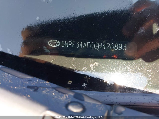 12643279 :رقم المزاد ، 5NPE34AF6GH426893 vin ، 2016 Hyundai Sonata Sport/limited مزاد بيع