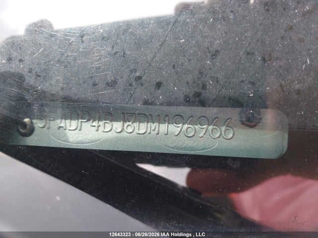 12643323 :رقم المزاد ، 3FADP4BJ8DM196966 vin ، 2013 Ford Fiesta Se مزاد بيع