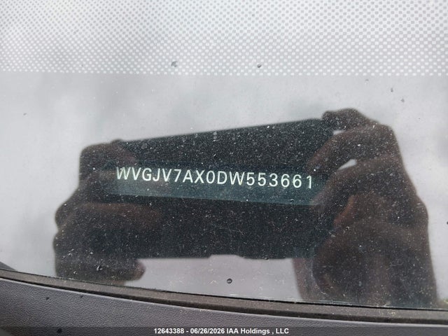 12643388 :رقم المزاد ، WVGJV7AX0DW553661 vin ، 2013 Volkswagen Tiguan S/se/sel مزاد بيع