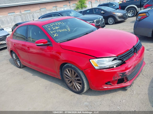 2011 Volkswagen Jetta Se მანქანა იყიდება აუქციონზე, vin: 3VWDX7AJ0BM080023, აუქციონის ნომერი: 12643391