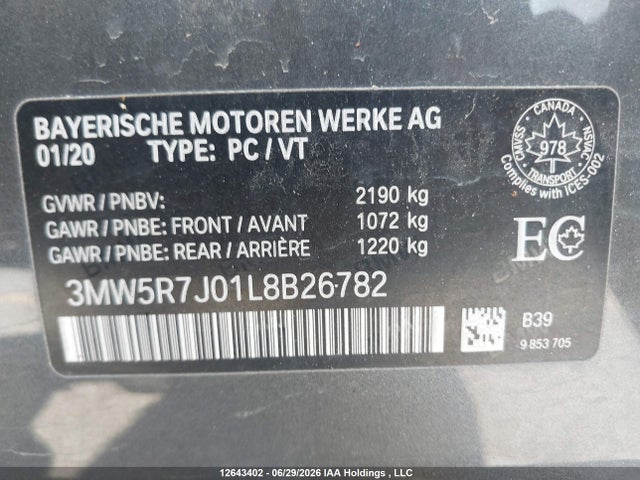 BMW 330i Xdrive 2020 3MW5R7J01L8B26782 Image 18
