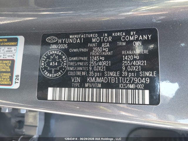 Продажа на аукционе авто 2026 Genesis Gv70, vin: KMUMADTB1TU279049, номер лота: 12643414